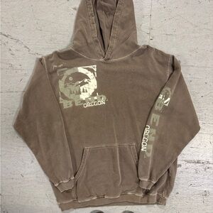 Oregon Graphic Men's Hoodie in Brown